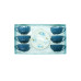JG DE TAZAS PARA TÉ 12 PZS FLORAL BLUE 0137